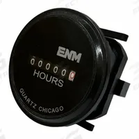 ENM Hour Meter: Hour Meters, Front Panel Mounting, Analog, 440 V AC – 480 V AC, CE/CUL/RoHS/UL (MPN T50A59). Key specifications — Mounting Style: Panel; Standards: RoHS; Bezel Face Shape: Round; Hour Unit Increment: Tenth; NEMA Enclosure Rating: 12; Brand: ENM; Manufacturer Part Number: T50A59; Meter Type_Broad: Analog.