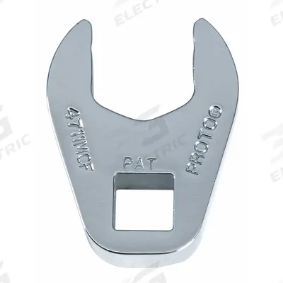 PROTO Crowfoot Socket Wrench: Alloy Steel, Chrome, 1/4 in Drive Size - SAE Open End Crowfoot Wrenches
