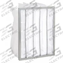 GRAINGER Pocket Air Filter: 24 in x 20 in x 14 in, MERV 8, White, Synthetic, 5 Pockets (MPN 6B655). Key specifications — attr1286329: EA; attr1286352: GRAINGER; attr1286334: Synthetic; attr1286332: MERV 8.