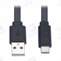 EATON TRIPP LITE Usb Cable: Type A End 1, Type C End 2, Black, 6 ft Lg, 2.0 USB Specification (MPN U038-006-FL). Key specifications — End 1 Connection Type: Type A; Color: Black; Brand: EATON TRIPP LITE; Jacket Material: PVC; Product Type: USB Cable; End 2 Connection Type: Type C.