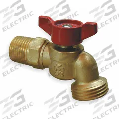 APPROVED VENDOR Hose Bibb: Quarter-Turn, Brass, Brass, Aluminum, 1/2 in Inlet Connection Size, NPT (MPN 103-053HN). Key specifications — Brand: APPROVED VENDOR; Design: No Kink; Body Material: Brass; Handle Material: Aluminum; Color/Finish: Brass; Handle Type: Quarter-Turn; Inlet Connection Type: NPT; Product Type: Hose Bibb.