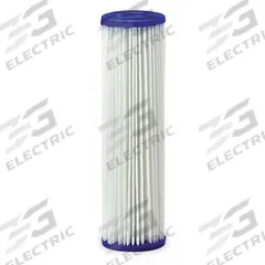 PENTAIR/PENTEK Water Filter Cartridge: 30 micron, Pleated, 10 gpm, Non-Woven Polyester (MPN 155017-75). Key specifications — Brand: PENTAIR/PENTEK; Filter Media: Non-Woven Polyester.
