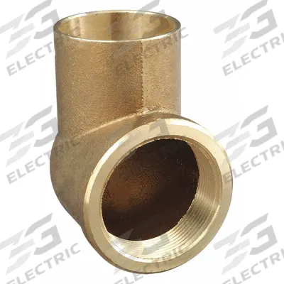 NIBCO Sweat Fitting Elbow: 2 in CTS x 2 in Pipe, Cup x FNPT, Bronze (MPN 707-3-LF 2) - Low-Lead Cast Copper & Bronze Tube Fittings