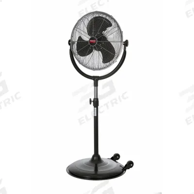 Dayton Portable Fan: 16 in Blade Dia, 58 in Ht, 3 Speeds, Non-Oscillating, Silver - Office Pedestal Fans