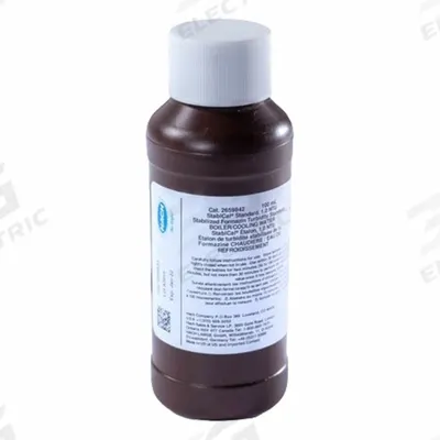 HACH Turbidity Standard: 100 mL Volume, 20 NTU, Bottle, Std, 2660142 - Turbidity Standards
