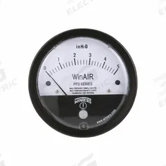 WINTERS Differential Pressure Gauge: Single-Side, 1/8 in NPTF Female, PFD, 4 in Dial, Aluminum, IP67 (MPN PFD40407). Key specifications — Sensor Type: Diaphragm; Series: PFD; Housing Material: Aluminum; Certificate of Calibration: Included.