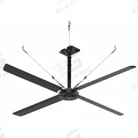 HUNTER INDUSTRIAL Ceiling Fan: 55,119 cfm Airflow, 10 ft Blade Dia, Variable Speeds, 240V AC, Silver (MPN E10-21P-IP-MD). Key specifications — Voltage: 240V AC; Light Kit: No; Series: ECO; Number of Speeds: Variable; Phase: Single; Current: 6.5 A; Brand: HUNTER INDUSTRIAL.