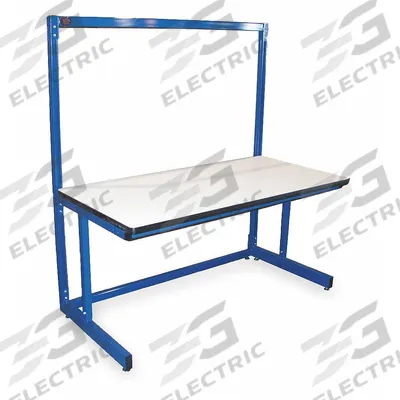 PRO-LINE Workstation: Adj Ht, Laminate, 60 in x 30 in, 750 lb Overall Load Capacity - Open-Base Workstations