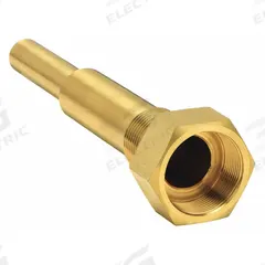 APPROVED VENDOR Threaded Thermowell: Brass, For 3 1/2 in Stem Lg, 3 1/2 in Insertion Lg (MPN 24C455). Key specifications — attr1275131: 150°F at 300 psi; attr1275136: APPROVED VENDOR; attr1275129: 5,000 psi at 60°F.