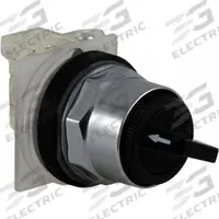 SCHNEIDER Selector Switch: 30 mm Panel Mounting Size, 4 Positions, Short Lever, DPDT, Metallic (MPN 9001KS88BH2). Key specifications — AC Contact Rating: 6 A @ 120 V; Action: Maintained/Maintained/Maintained/Maintained; Cam: H; DC Contact Rating: 0.55 A @125 V; Hazardous Location Specification: Not Rated; Operator Head Material: Polycarbonate; Operator Head Type: Short-Handled Knob; Operator Illumination: Non-Illuminated.