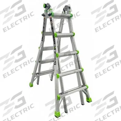 LOUISVILLE LADDER Multipurpose Ladder: 6 Configurations, Aluminum, 300 lb Load Capacity - Staircase & Extending Multifunction Ladders
