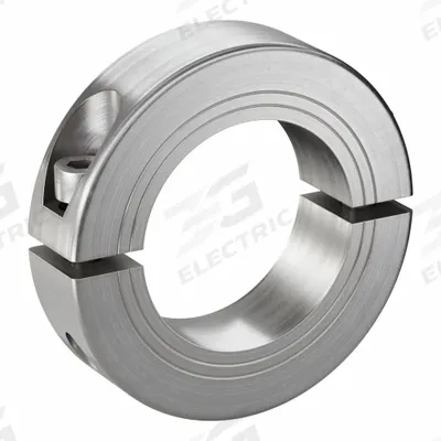 RULAND MANUFACTURING Shaft Collar: 2-Piece, Metric with Inch Bore, Round, Clamp-On - Stainless Steel Shaft Collars