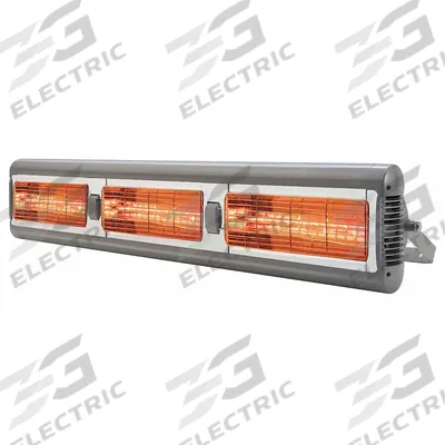 SOLAIRA Electric Infrared Heater: 4500W/6000W Watt Output, 208/240V AC, 1 Phase - Indoor/Outdoor Suspended Infrared Radiant Electric Wall Heaters