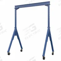 APPROVED VENDOR Adjustable Gantry Crane: Fixed Span, Adj Ht, 4,000 lb Load Capacity, Steel (MPN AHS-4-10-12). Key specifications — Rotating Legs: No; Brand: APPROVED VENDOR; Height Adjustability: Adjustable Height; Mobility Under Load: Stationary.