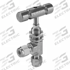 HAM-LET Plumbing Needle Valves: Angle Valve Body, 316 Stainless Steel, Integral Bonnet, Let-Lok, Tee (MPN H-300U-SS-L-R-3/8-M-A). Key specifications — For Media: Liquid; Standards: ISO 15848-1; Brand: HAM-LET; Valve Series: H300U; Stem Type: Regulating; Connection Type - Side 1: Let-Lok; Connection Type - Side 2: Let-Lok; Connection Type: Let-Lok x Let-Lok.