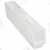 QUANTUM STORAGE SYSTEMS Shelf Bin: 23 5/8 in Overall Lg, 4 1/8 in x 6 in, Clear, Nesting Capable (MPN QSB205CL). Key specifications — attr1179622: QUANTUM STORAGE SYSTEMS; attr1179611: 0%; attr1179616: QSB205CL; attr1179624: Dividers Not Included; attr1249172: Not Electrostatic Discharge Conductive.