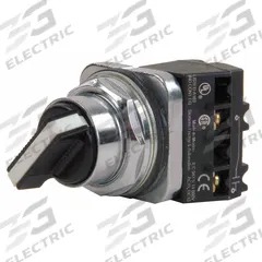SIEMENS Selector Switch: 30 mm Panel Mounting Size, 2 Positions, Short Lever, 1NO/1NC, Metallic (MPN 52SA2AABA1). Key specifications — AC Contact Rating: 10 A @ 600 V; Action: Maintained/Maintained; Cam: A; DC Contact Rating: 5 A @ 600 V; Hazardous Location Specification: Not Rated; Operator Head Material: Plastic; Operator Head Type: Short-Handled Knob; Operator Illumination: Non-Illuminated.