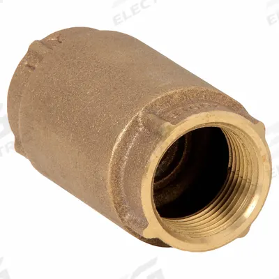 APPROVED VENDOR Spring Check Valve: Inline Valve Body, 1 1/2 in Pipe Size, FNPT x FNPT - Bronze Poppet Check Valves