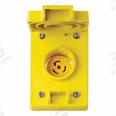 LEVITON Flush Mounting Locking Receptacle: 15 A, 125V AC - Unmetered Surface Power Outlets