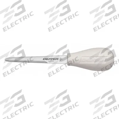 SANI-SAFE Oyster Knife: Curved, 6 1/2 in Overall Lg, Steel Blade, Polypropylene Handle - Seafood Knives