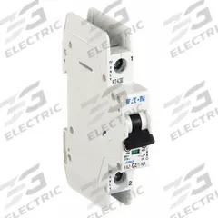 EATON IEC Miniature Circuit Breaker: 2 A Amps, 48V DC, 10kA at 277/480V AC, Screw Clamp, FAZ-NA (MPN FAZ-C2/1-NA-SP). Key specifications — Brand: EATON; DC Voltage Rating: 48V DC; Max. AIR Rating: 10kA at 277/480V AC; Terminal Connection: Screw Clamp; AC Voltage Rating: 277/480V AC.