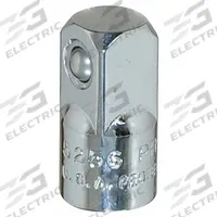 PROTO Socket Adapter: 3/8 in Output Drive Size, Square, 1 in Overall Lg, Chrome, Locking Included (MPN J5256). Key specifications — attr1204997: Square; attr1205006: PROTO; attr1204986: Chrome; attr1205002: Locking Included.