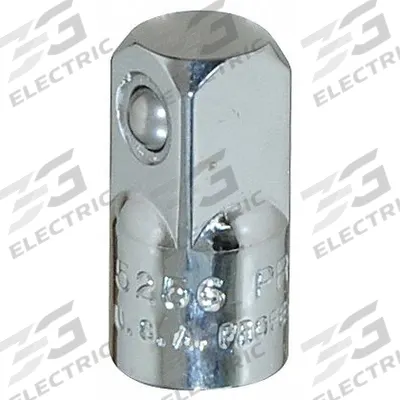 PROTO Socket Adapter: 3/8 in Output Drive Size, Square, 1 in Overall Lg, Chrome - 1/4" Drive Hand Socket Adapters