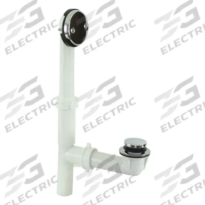 APPROVED VENDOR Tip-Toe Bath Waste: Plastic, Chrome-Plated, 1 1/2 in Fits Drain Size - Bathtub Drain & Overflow Kits