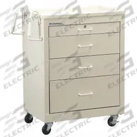LAKESIDE Bedside & Nurse Server Cart: Steel, (2) Swivel/(2) Swivel with Brake, Beige, Light Tan (MPN BV03). Key specifications — Material: Steel; Drawer Color: Light Tan; Brand: LAKESIDE; Caster/Wheel Configuration: (2) Swivel; Cabinet Color: Beige.
