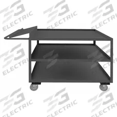 APPROVED VENDOR Utility Cart: 1,200 lb, 3 Shelves, 78 in L x 30 in W x 41 in H Overall Dim, Flat (MPN OPC-3072-3-95). Key specifications — Caster Wheel/Tread Material: Polyurethane; Brand: APPROVED VENDOR; Caster/Wheel Configuration: (2) Swivel with Brake.