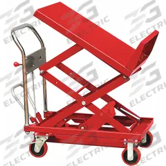 DAYTON Scissor Lift Table: 400 lb Load Capacity, 29 1/2 in L x 19 1/2 in W, 31 in Max Lifting Ht (MPN 33W289). Key specifications — Platform Material: Steel; Brand: DAYTON.