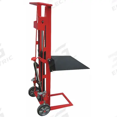 Dayton Platform Lift Truck: 750 lb, 1/2 in to 54 in, Steel, 22 in L x 30 in W Platform - Hand-Truck-Style Platform Lifts