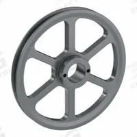 APPROVED VENDOR V-Belt Pulley: AK89, 1 Groove, 8.75 in OD, Bushed Bore, H/QT, Cast Iron, Spoked (MPN AK89H). Key specifications — Pulley Industry Number: AK89; Pitch Diameter: 8.16 in (3L); For Belt Section (broad, with similar types): 3L.