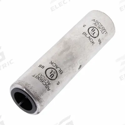 POLARIS Open Barrel Splice: 250 kcmil – 600 kcmil Wire Size, Black Code, 5.13 in - Crimped Butt Splice Compression Connectors