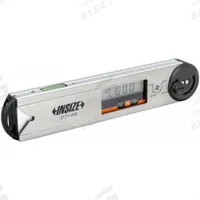 INSIZE Digital Angle Finder: 10 in Blade Lg, -360°to 360°, +/-0.15° Accuracy, 0.05° Resolution (MPN 2171-250). Key specifications — attr1182192: 0.05°; attr1182193: Aluminum; attr1182194: +/-0.15°; attr1182195: 10 in; attr1182197: Hold Function; attr1182199: LCD; attr1182218: INSIZE; attr1211640: No.