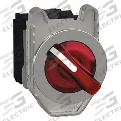 SCHNEIDER Selector Switch: 30 mm Panel Mounting Size, 2 Positions, Short Lever, 1NO/1NC, Metallic (MPN XB4FK124M5). Key specifications — AC Contact Rating: 3 A @ 240 V; Action: Maintained/Maintained; Cam: No Cam Included; DC Contact Rating: 0.1 A @ 600 V; Hazardous Location Specification: Not Rated; Operator Head Material: Plastic; Operator Head Type: Short-Handled Knob; Operator Illumination: Illuminated.