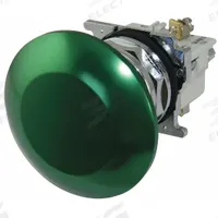 EATON Mushroom Head Push Button: Non-Illuminated, Mushroom Head Profile, Metallic, 30 mm, 1NO/1NC (MPN 10250T33G). Key specifications — Brand: EATON; Action: Momentary; Series: 10250T; Push Button Material Type: Metallic.