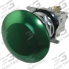 EATON Mushroom Head Push Button: Non-Illuminated, Mushroom Head Profile, Metallic, 30 mm, 1NO/1NC (MPN 10250T33G). Key specifications — Brand: EATON; Action: Momentary; Series: 10250T; Push Button Material Type: Metallic.