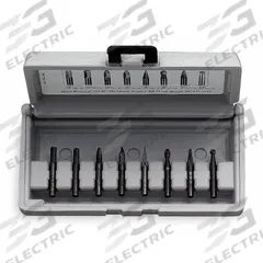 WIDIA Carbide Bur Set: 1/4" Shank, 8 pc (MPN M40593). Key specifications — Trade Number: SE-1; Brand: WIDIA METAL REMOVAL.