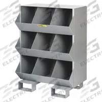 LITTLE GIANT Stationary Storage Bins: 32 in x 20 in x 42 in, Pallet, 9 Compartments, Gray (MPN MS3-1532-FP). Key specifications — Color: Gray; Brand: LITTLE GIANT.