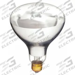 SHAT-R-SHIELD Incandescent Bulb: Incandescent, BR40, Medium Screw (E26), 125 W Watt, 2700K, Clear (MPN 125BR40/1). Key specifications — Bulb Finish: Clear; Color Temperature: 2700K; Shatter-Resistant: Yes; Brand: SHAT-R-SHIELD; Voltage: 120V AC; Bulb Shape: BR40.