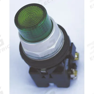EATON Extended Push Button: Green, 30 mm Mounting Size, Non-Metallic - Illuminated Extended-Length Push-Button Operators