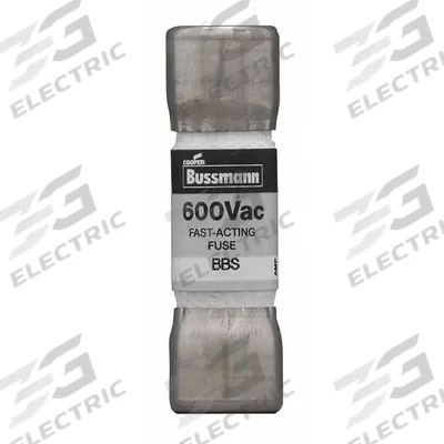 BUSSMANN Fuse: BBS Series, Midget, Fast-Acting, 5 A, 600 V AC, 13/32 in x 1 3/8 in - Fast-Acting Cylindrical Fuses