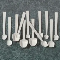 Sampling Spoon: Non-Sterile, Polypropylene, 2.46 mL Capacity - mL, 833/10000 fl oz Capacity - oz (MPN F36724-0000). Key specifications — Standards: FDA Grade Material; Color: White; Product Type: Sampling Spoon; Brand: APPROVED VENDOR.