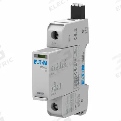 EATON Surge Protection Device: Single Phase, 600V AC, 1 Poles, 1 Wire + Ground Wires - DIN Rail Internal-Mount SPDs