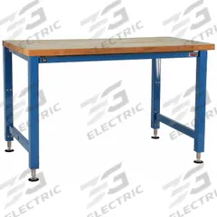 BENCHPRO Workbench: Adj Ht, Butcher Block, 72 in x 30 in, 1,000 lb Overall Load Capacity, Blue (MPN AEW3072). Key specifications — Brand: BENCHPRO.