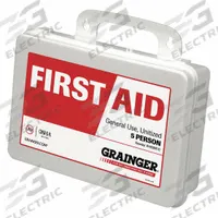 FIRST AID ONLY First Aid Kit and Housing: Gen Purpose, 5 People Served, 66 Components, Plastic (MPN 59335). Key specifications — Adhesive Bandages Included: (16) Bandages; Application: General Purpose; Brand: FIRST AID ONLY; Housing Color: White; Housing Material: Plastic; Includes Oral or Inhalant Medication: No Medication Included; Mountable: Portable; Oral and Inhalant Medicinals Included: No Oral/Inhalant Medicinals.
