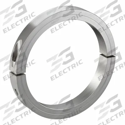 CLIMAX METAL PRODUCTS Shaft Collar: 2-Piece, Inch, Round, Clamp-On, 5 1/2 in Bore Dia - Stainless Steel Recessed-Screw Shaft Collars