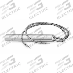 TEMPCO Cartridge Heater: 125 W Watts, 2 1/2 in Lg, 10 in Lead Lg, 120V, 40 W/sq in, 1/2 in Dia (MPN LDC00096). Key specifications — Watt Density: 40 W/sq in; Brand: TEMPCO; Heater Voltage: 120V.
