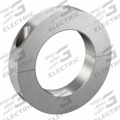 CLIMAX METAL PRODUCTS Shaft Collar: 2-Piece, Inch, Round, Clamp-On, 2 3/16 in Bore Dia - Stainless Steel Recessed-Screw Shaft Collars